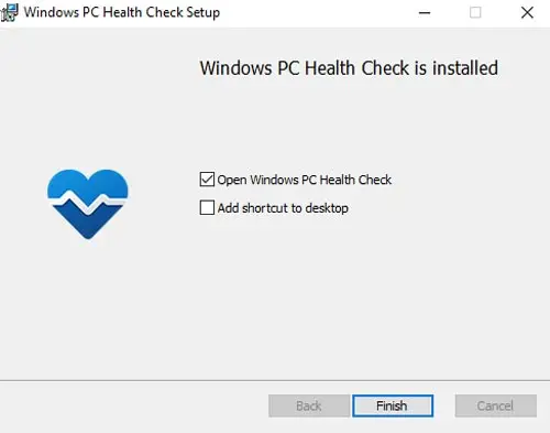 مراحل نصب PC Health check