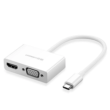 هاب USB-C یوگرین 2 پورت MM123 مدل 30843-سفید