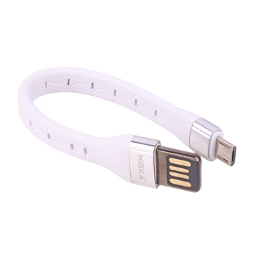کابل تبدیل USB به میکرو USB هیسکا مدل LX-1015 طول 15 سانتی متر-سفید