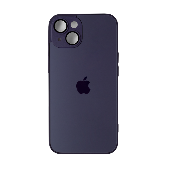 قاب گوشی اپل iPhone 14 ای جی گلس مدل silicone case-بنفش تیره