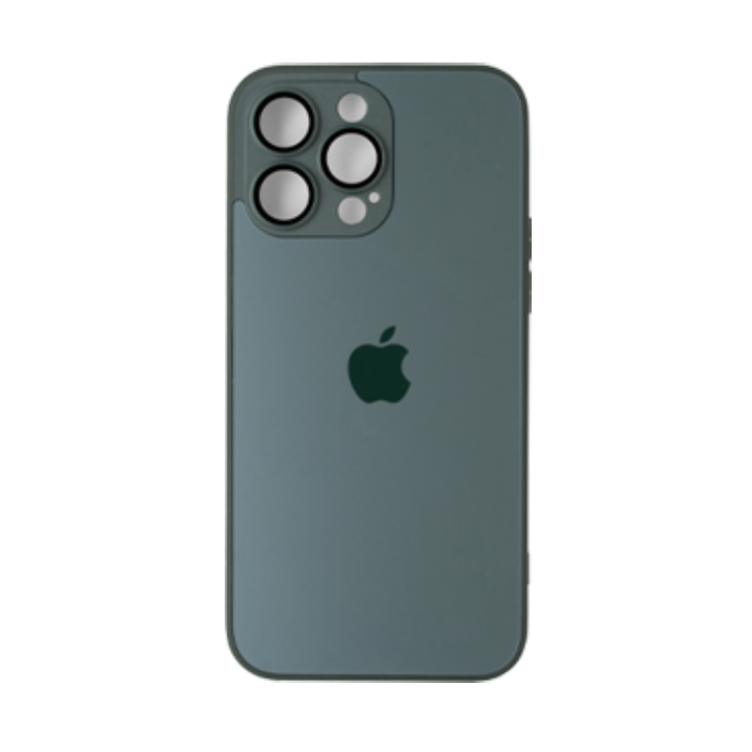 قاب گوشی اپل iPhone 14 pro max ای جی گلس مدل silicone case -سبز