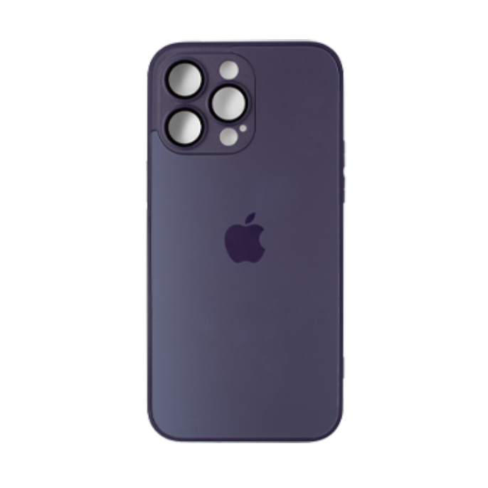 قاب گوشی اپل iPhone 14 pro max ای جی گلس مدل silicone case -بنفش تیره