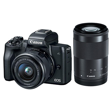 دوربین عکاسی کانن مدل EOS M50 MARK II با لنز 15-45 میلی متر و 55-200 میلی متر