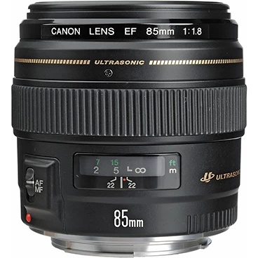 لنز دوربین کانن مدل EF 85mm f/1.8 USM با لوازم جانبی