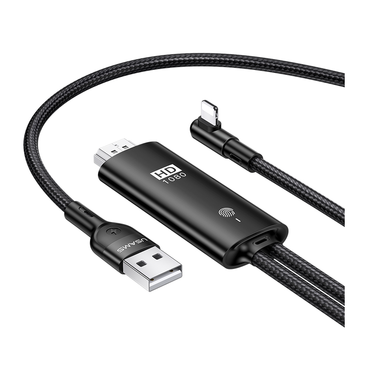 کابل تبدیل HDMI به لایتنینگ/ USB یوسمز مدل USSJ442 طول 2 متر