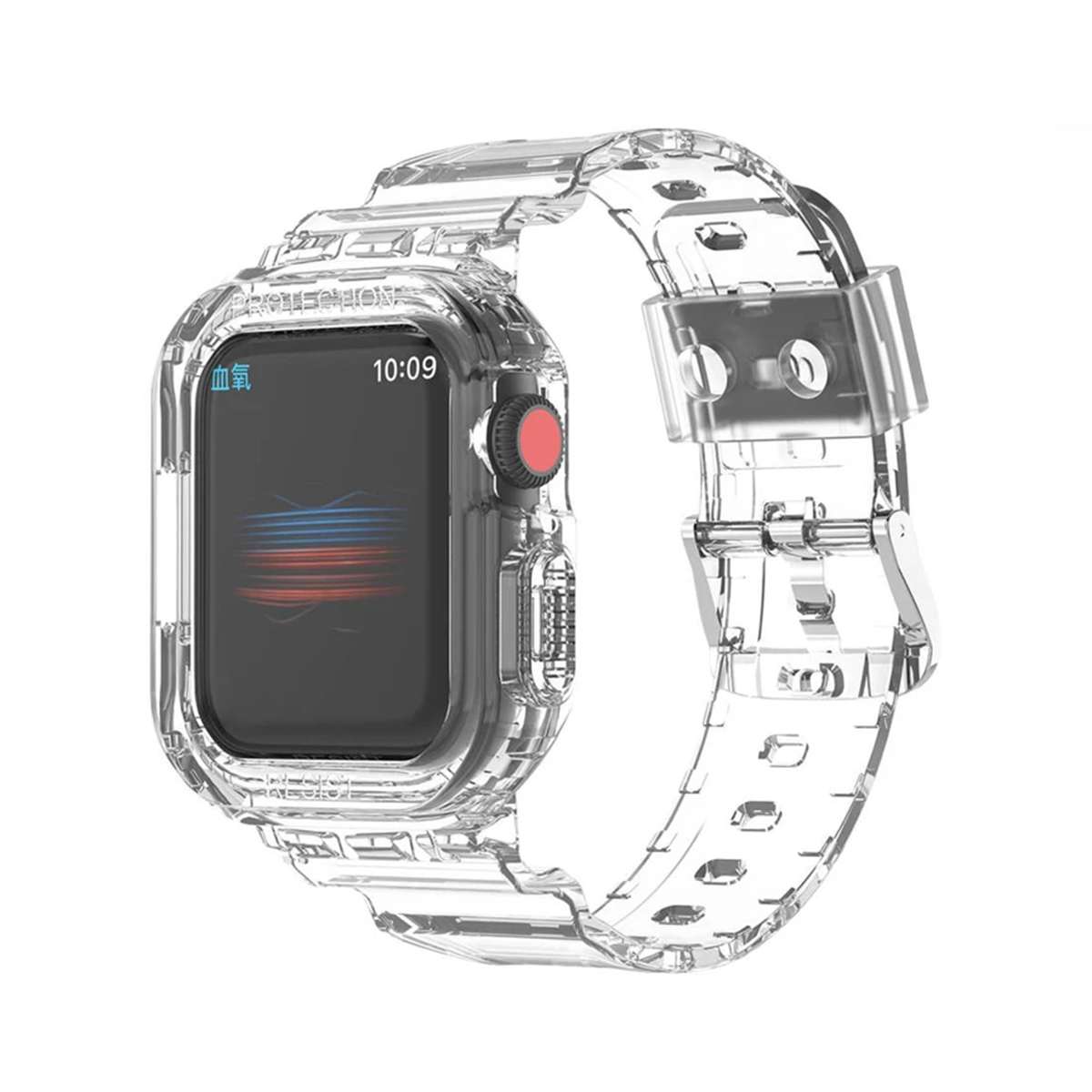 بند ساعت هوشمند اپل واچ  44/45 میلی متری کوتتسی مدل 21024 - W78-بی رنگ شفاف