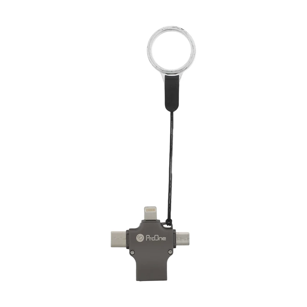 مبدل لایتنینگ به USB-C / USB / micro USB پرووان مدل PCO04-طوسی