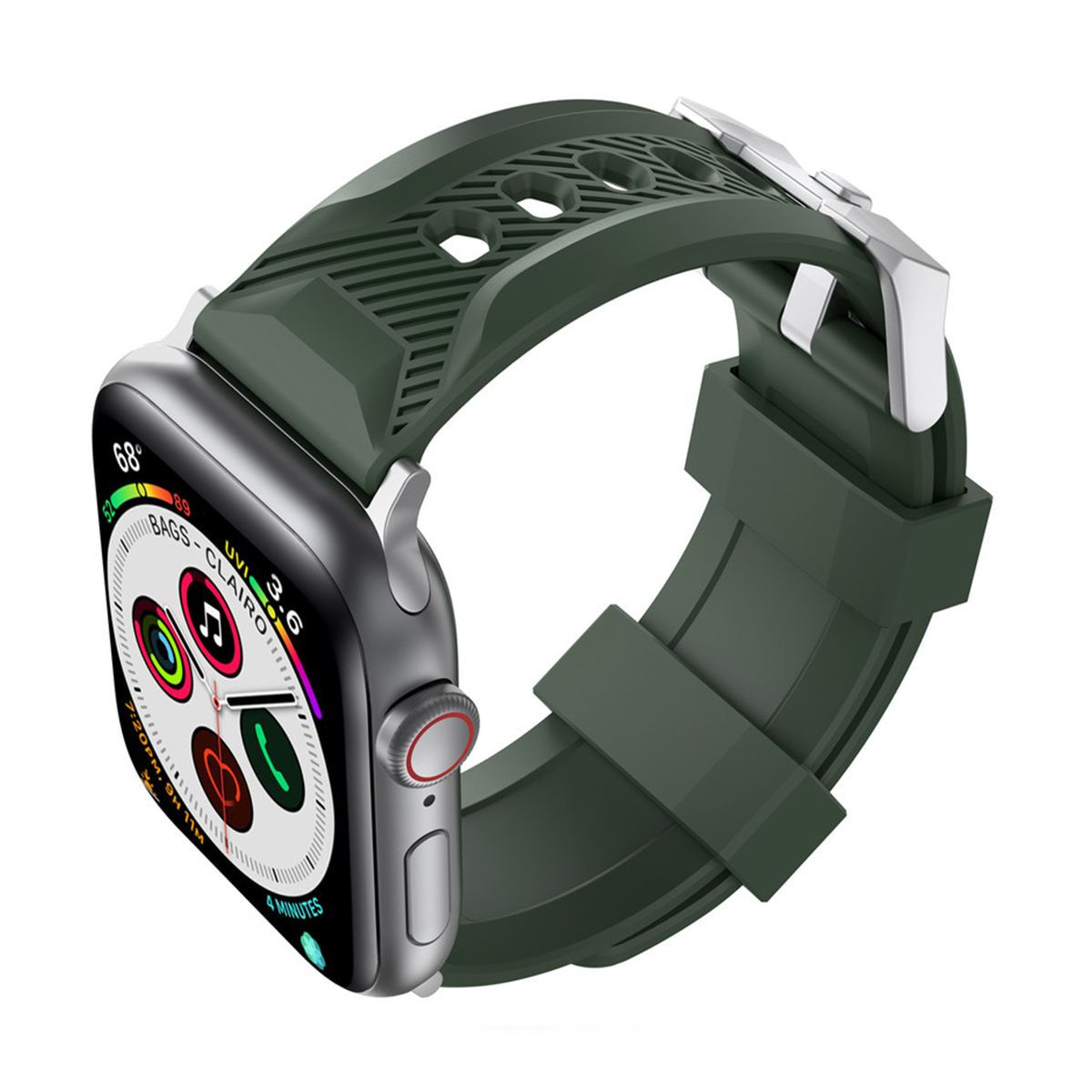 بند ساعت هوشمند اپل واچ 38/40/41 میلی متری آها استایل مدل WA10 -سبز