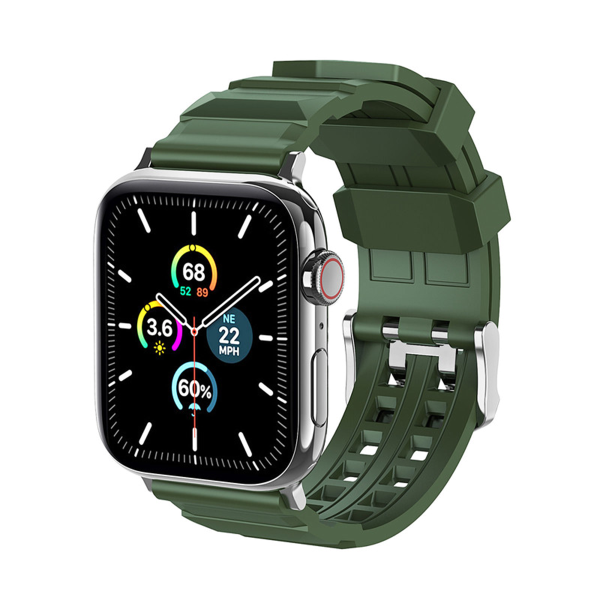 بند ساعت هوشمند اپل واچ 38/40/41 میلی متری آها استایل مدل WA12 -سبز
