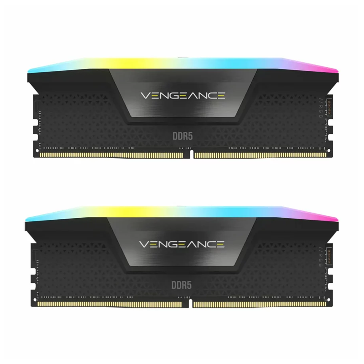 رم کامپیوتر DDR5 دو کاناله 5200 مگاهرتز CL40 کورسیر مدل VENGEANCE RGB ظرفیت 32 گیگابایت-مشکی