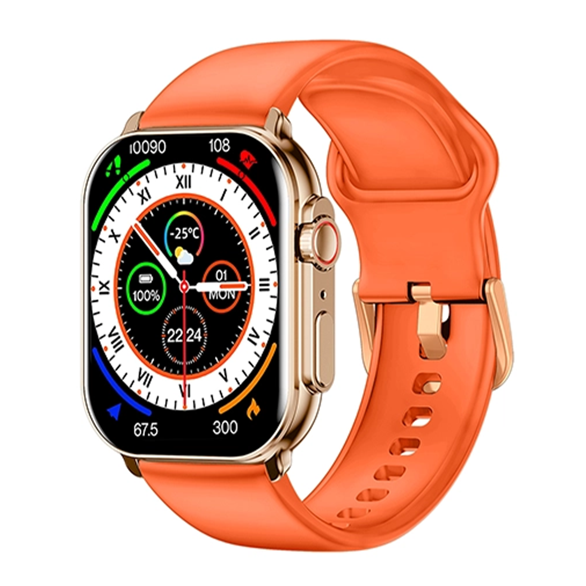 ساعت هوشمند ایمیکی مدل SF1-نارنجی رزگلد