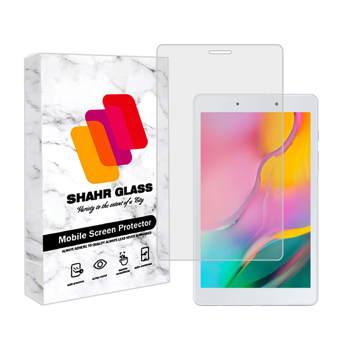 گلس تبلت سامسونگ Galaxy Tab A 8.0 2019 شهر گلس مدل TS1SHA -بی رنگ شفاف