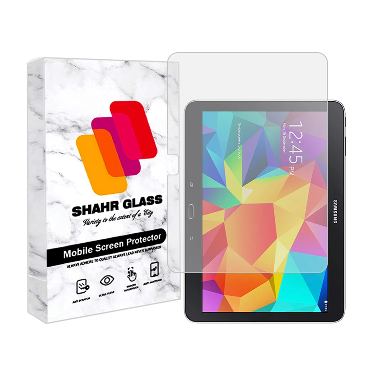 گلس تبلت سامسونگ Galaxy Tab 4 10.1 شهر گلس مدل TS2SHA -بی رنگ شفاف