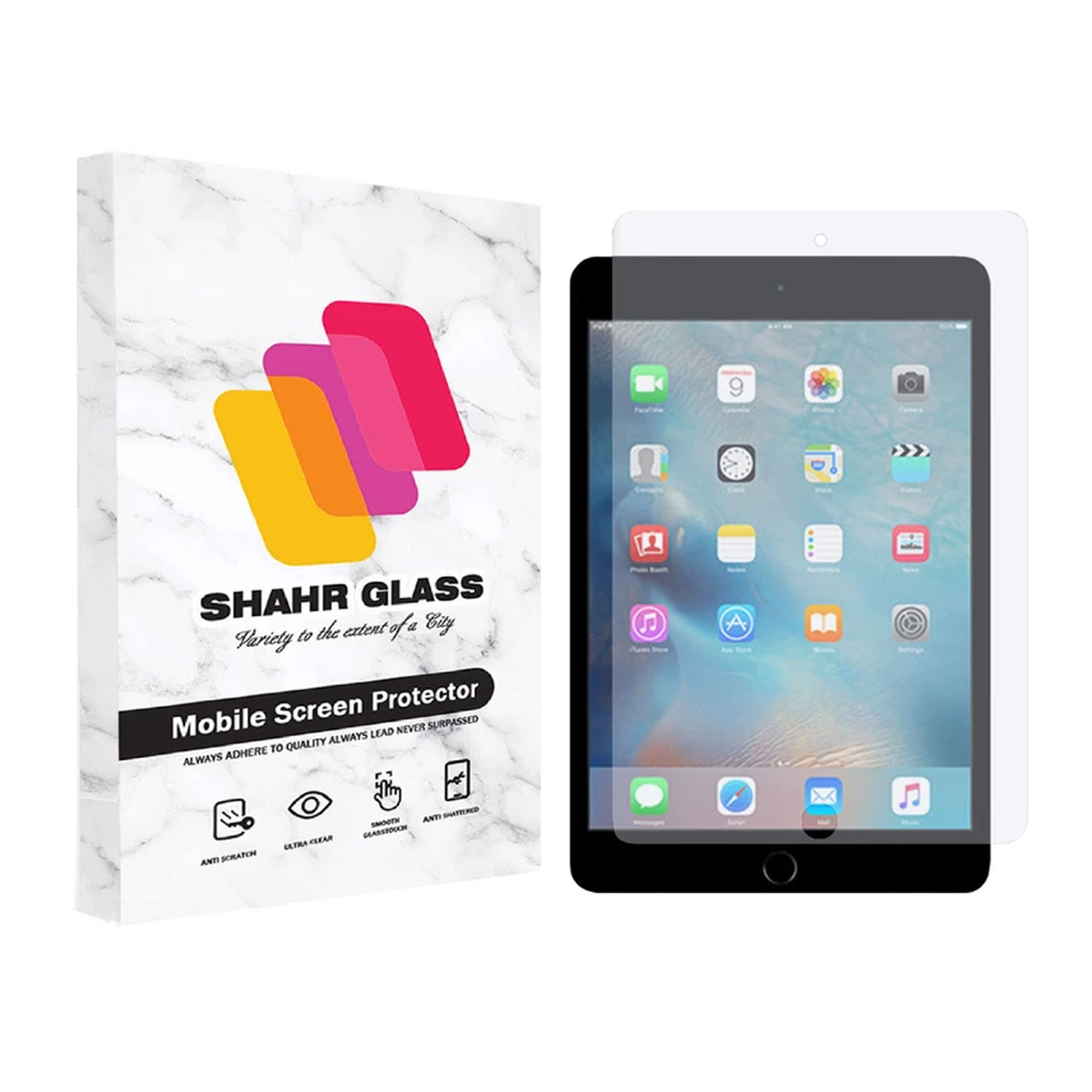 گلس تبلت اپل iPad Mini 4 شهر گلس مدل UCCT1 -بی رنگ شفاف