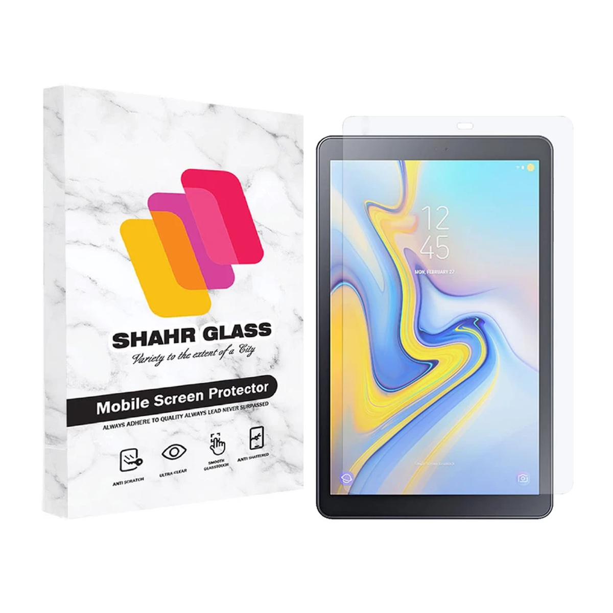 گلس تبلت سامسونگ Galaxy Tab A 10.5 شهر گلس مدل SMPT2 -بی رنگ شفاف