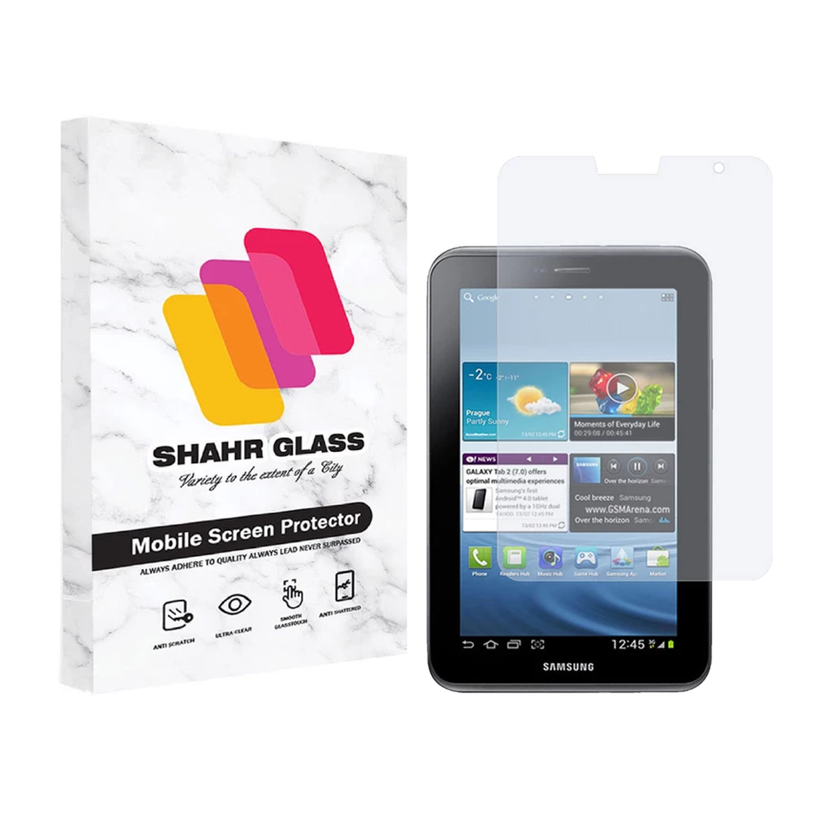 گلس تبلت سامسونگ Galaxy Tab 2 7.0 P3100 شهر گلس مدل SMPT1-بی رنگ شفاف
