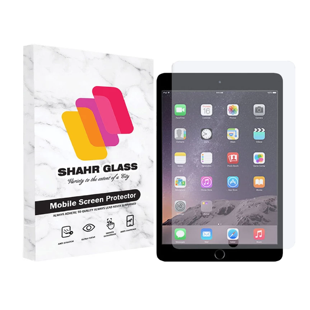 گلس تبلت اپل iPad Mini 2 شهر گلس مدل SMPT1 -بی رنگ شفاف