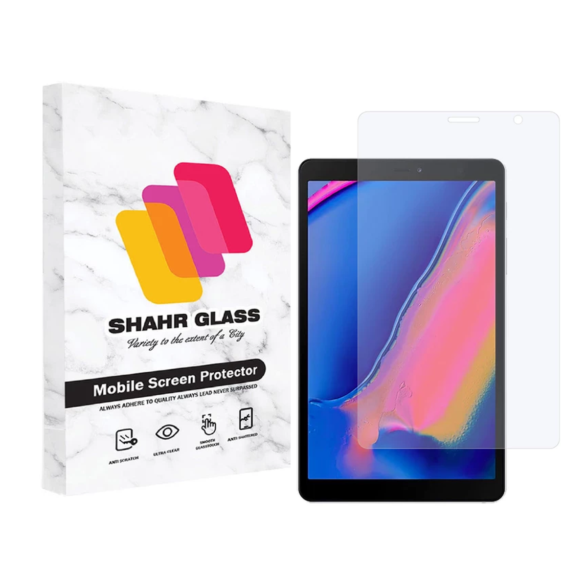 گلس تبلت سامسونگ Galaxy Tab A 8.0 S Pen شهر گلس مدل SMPT1-بی رنگ شفاف