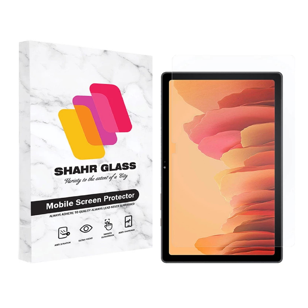 گلس تبلت سامسونگ Galaxy Tab A7 10.4 2020 شهر گلس مدل SMPT2-بی رنگ شفاف