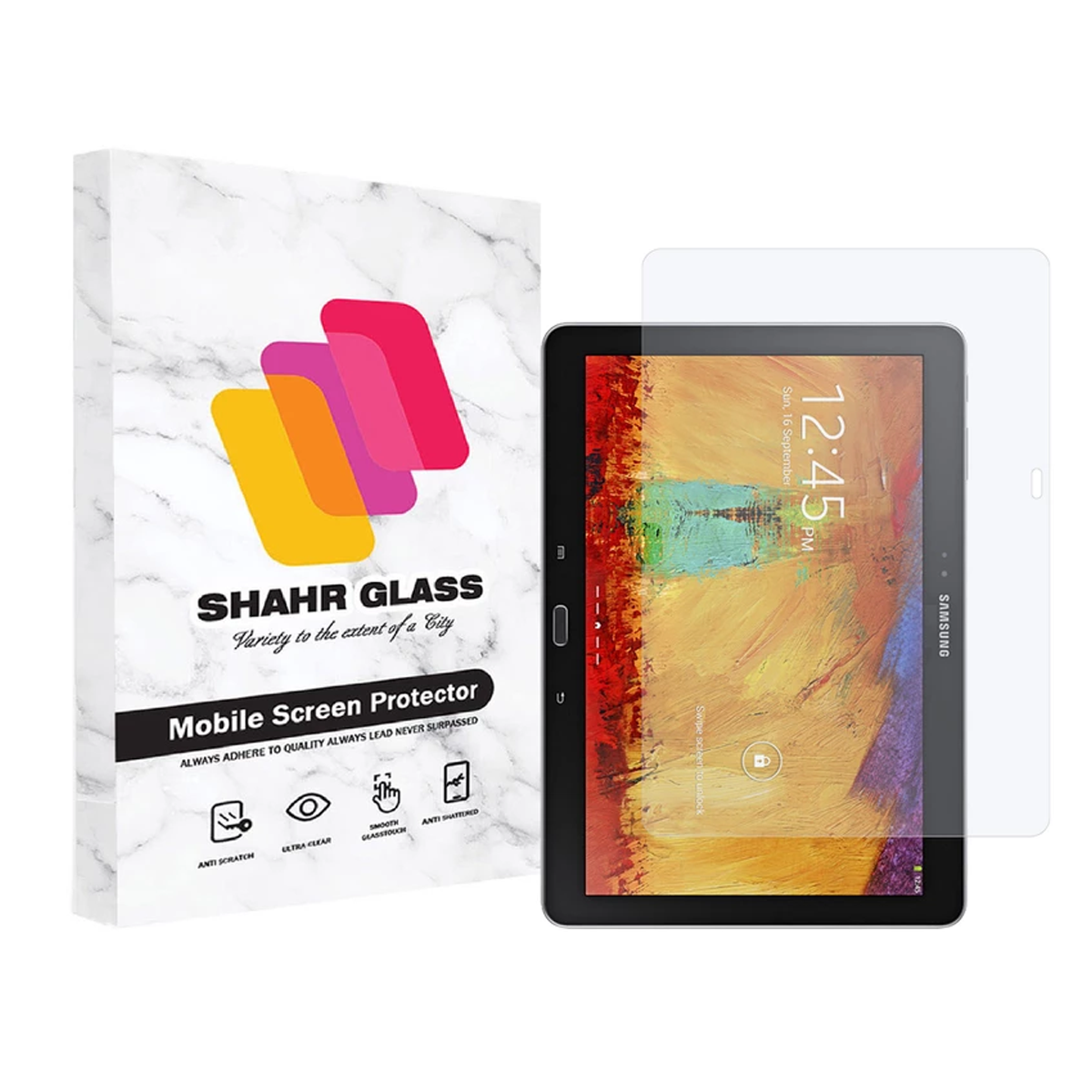 گلس تبلت سامسونگ Galaxy Note 10.1 2014 شهر گلس مدل SMPT2 -بی رنگ شفاف