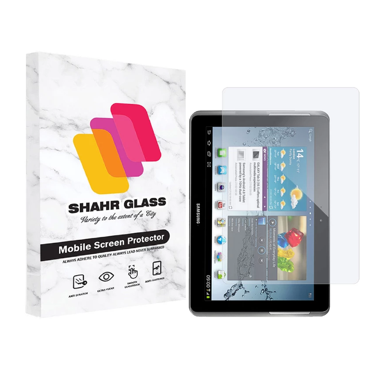 گلس تبلت سامسونگ Galaxy Tab 2 10.1 P5100 شهر گلس مدل SMPT2-بی رنگ شفاف