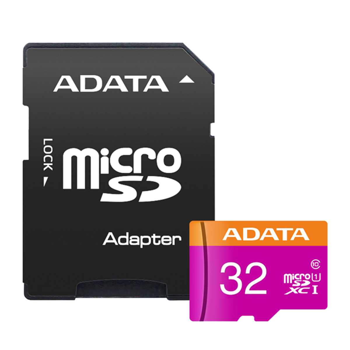 کارت حافظه microSDXC ای دیتا مدل Premier کلاس 10 استاندارد U1 سرعت 80MBps ظرفیت 32 گیگابایت به همراه آداپتور SD-بنفش