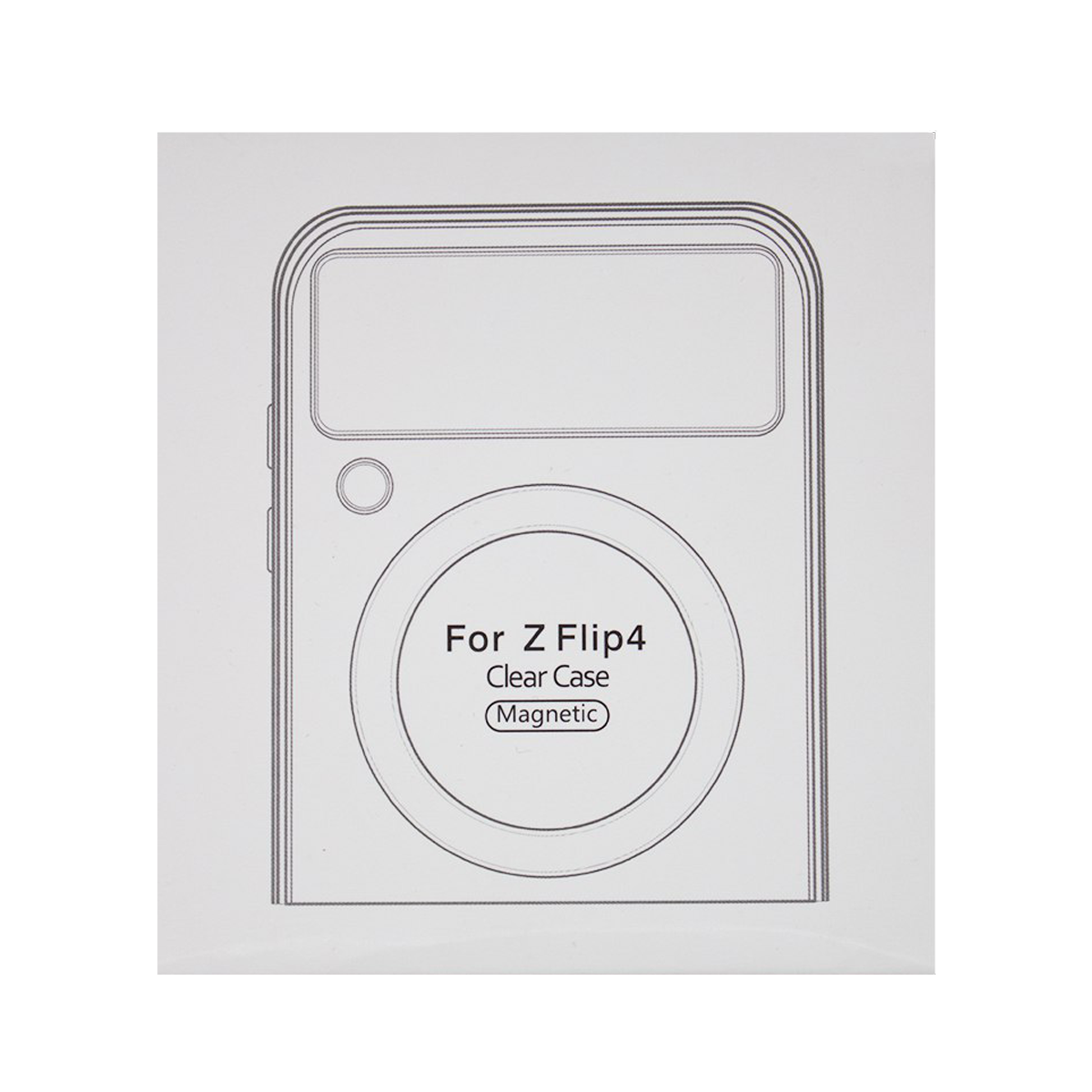 کاور گوشی سامسونگ Galaxy Z Flip 4 مدل Clear Case Magnetic-بی رنگ شفاف