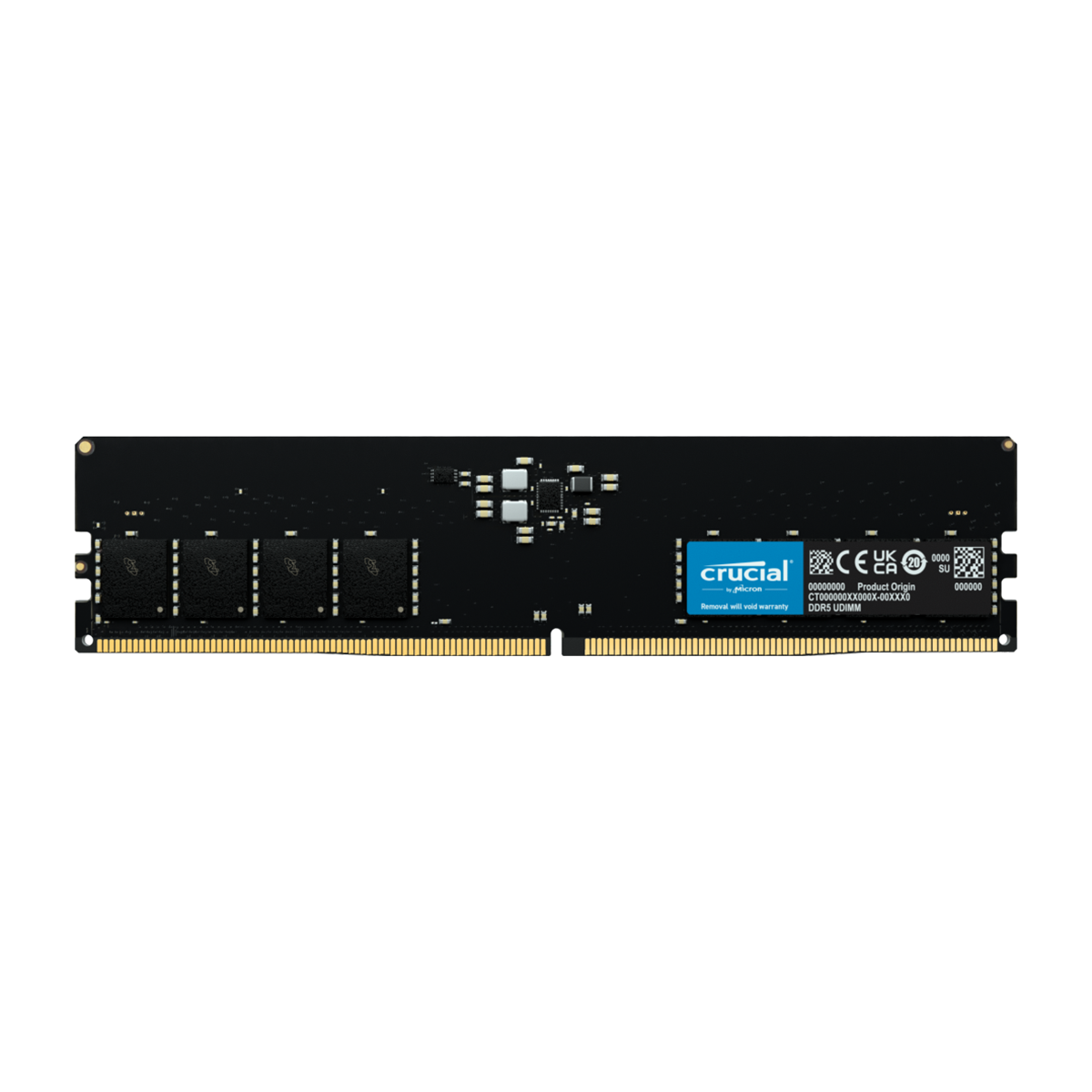 رم کامپیوتر DDR5 تک کاناله 4800 مگاهرتز CL40 کروشیال مدل CT32G48C40U5 ظرفیت 32 گیگابایت-مشکی