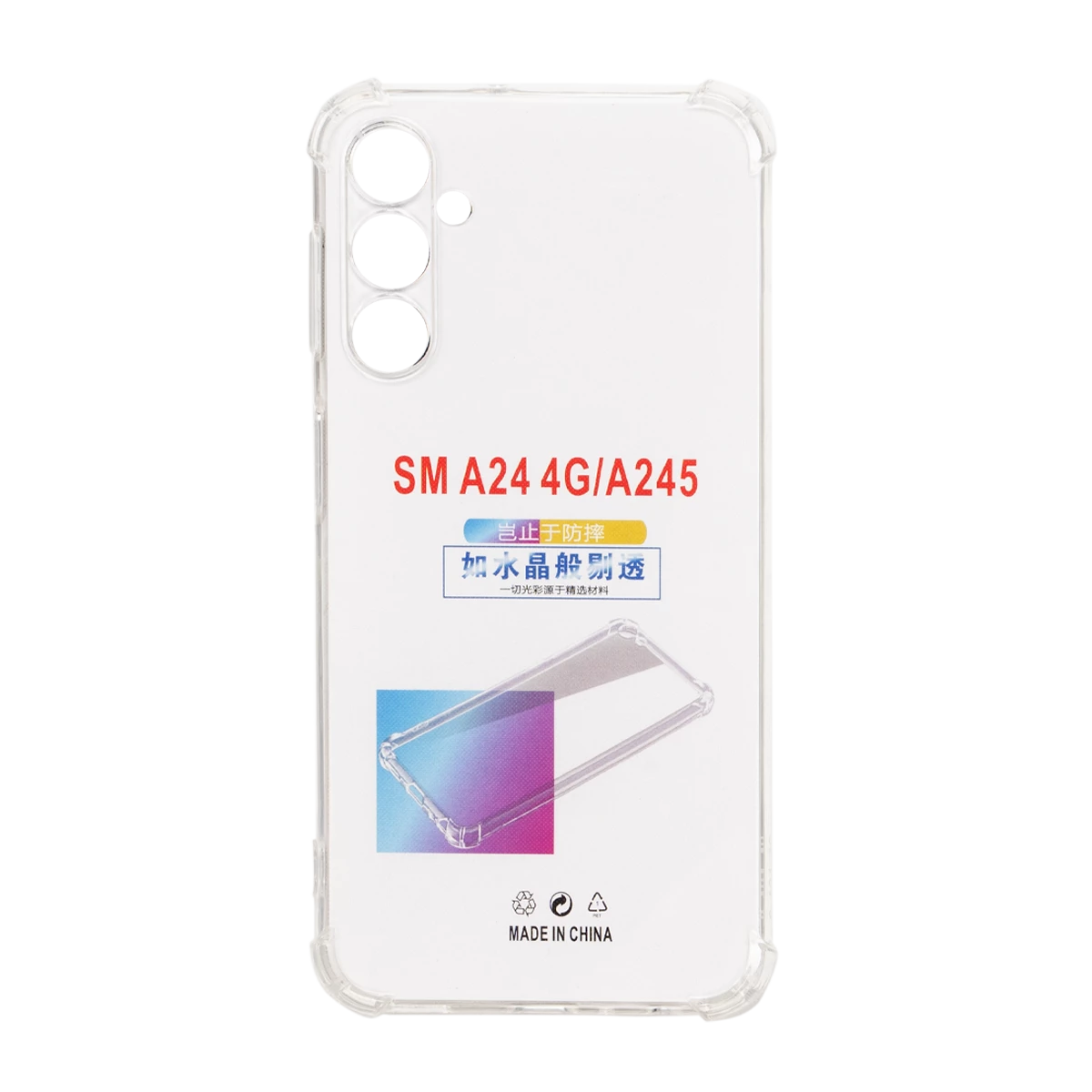 کاور گوشی سامسونگ Galaxy A24 مدل ژله ای محافظ لنزدار-بی رنگ شفاف