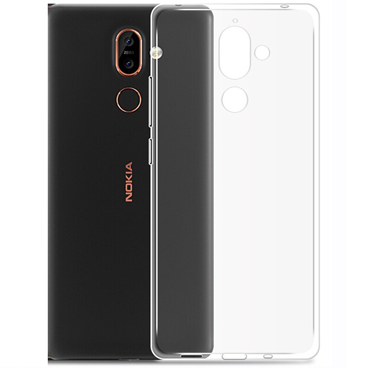  قاب ژله‌ای شفاف داخل کارتون مناسب برای گوشی نوکیا مدل Nokia 7 Plus