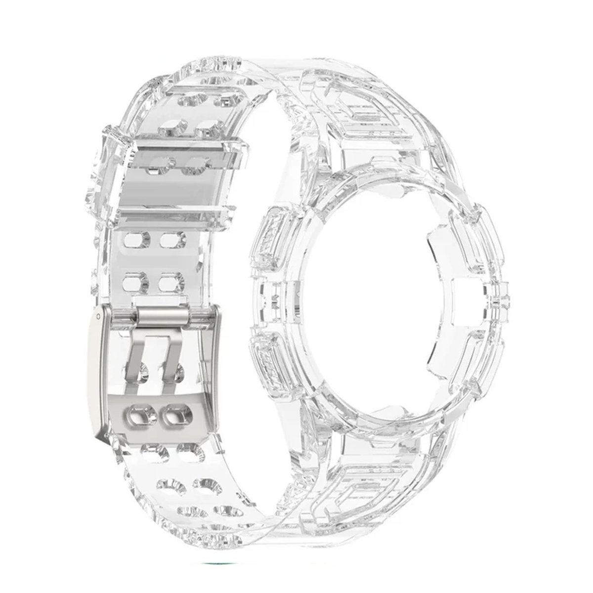 بند ساعت هوشمند سامسونگ Galaxy Watch 4 44mm مدل G-SHOCK-بی رنگ شفاف