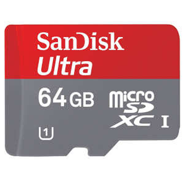 کارت حافظه microSDXC سن دیسک مدل Ultra A1 کلاس 10 استاندارد UHS-I سرعت 120MBps ظرفیت 64 گیگابایت