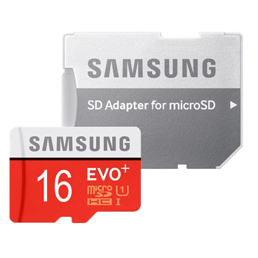  کارت حافظه microSDHC سامسونگ مدل Evo Plus کلاس 10 - ظرفیت 16 گیگابایت به همراه آداپتور SD