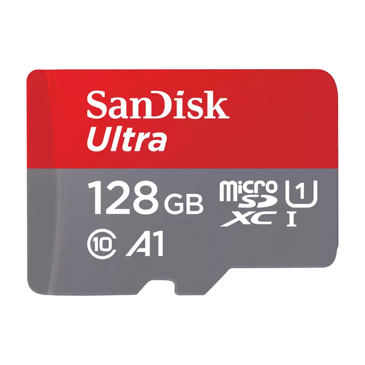 کارت حافظه microSDXC سن دیسک مدل Ultra A1 کلاس 10 استاندارد UHS-I سرعت 140MBps ظرفیت 128 گیگابایت به همراه آداپتور-قرمز