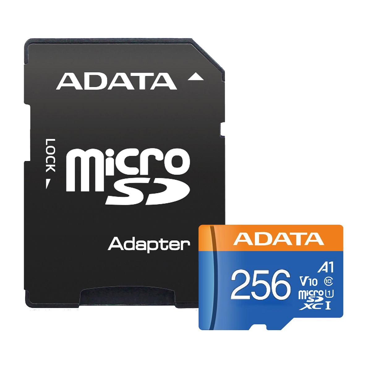 کارت حافظه microSDXC ای دیتا مدل Premier کلاس 10 استاندارد UHS-I سرعت 100MBps ظرفیت 256 گیگابایت به همراه آداپتور-آبی