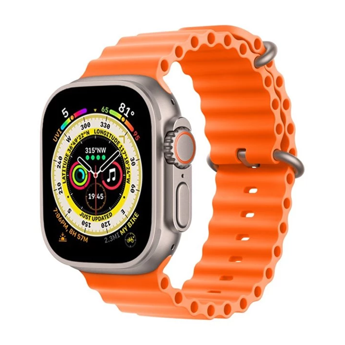 ساعت هوشمند هاینو تکو مدل H2 Ultra Max-بدنه تیتانیوم بند نارنجی