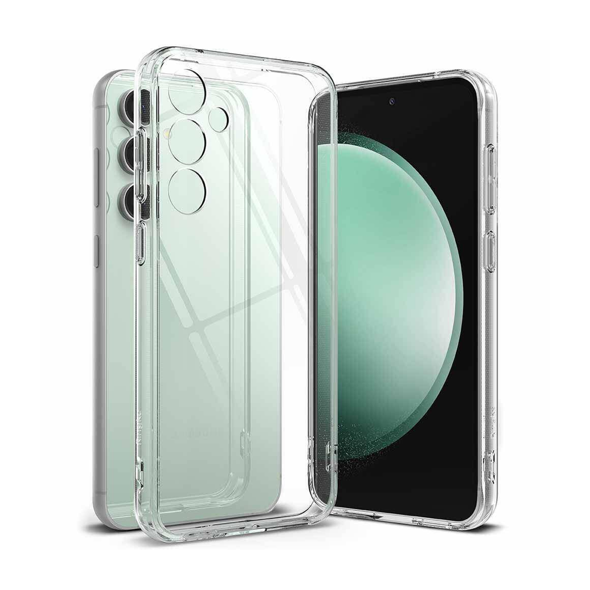 کاور گوشی سامسونگ گلکسی Galaxy S23 FE مدل ژله ای محافظ لنزدار-بی رنگ شفاف