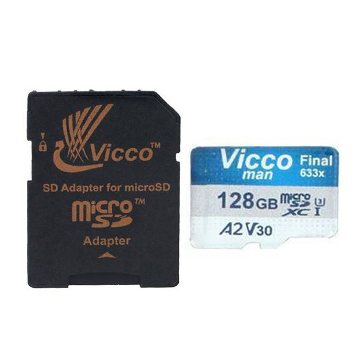 کارت حافظه microSDXC ویکومن مدل Final 600X کلاس 10 استاندارد UHS-I U3 سرعت 100MBps ظرفیت 128 گیگابایت به همراه آداپتور 