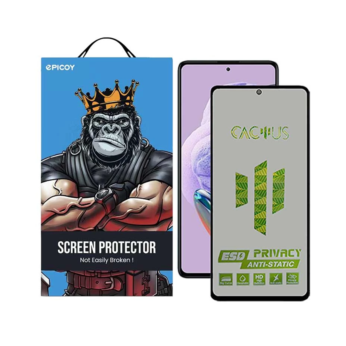 گلس حریم شخصی گوشی شیائومی Redmi Note 11 Pro 5G اپیکوی مدل Cactus-ESD-Privacy