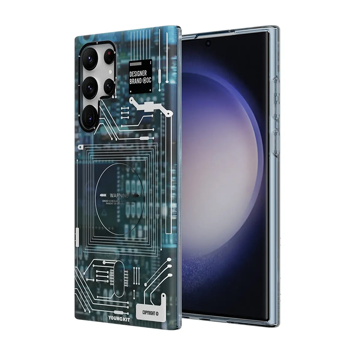 قاب گوشی سامسونگ Galaxy S23 Ultra یانگ کیت مدل Futuristic Circuit