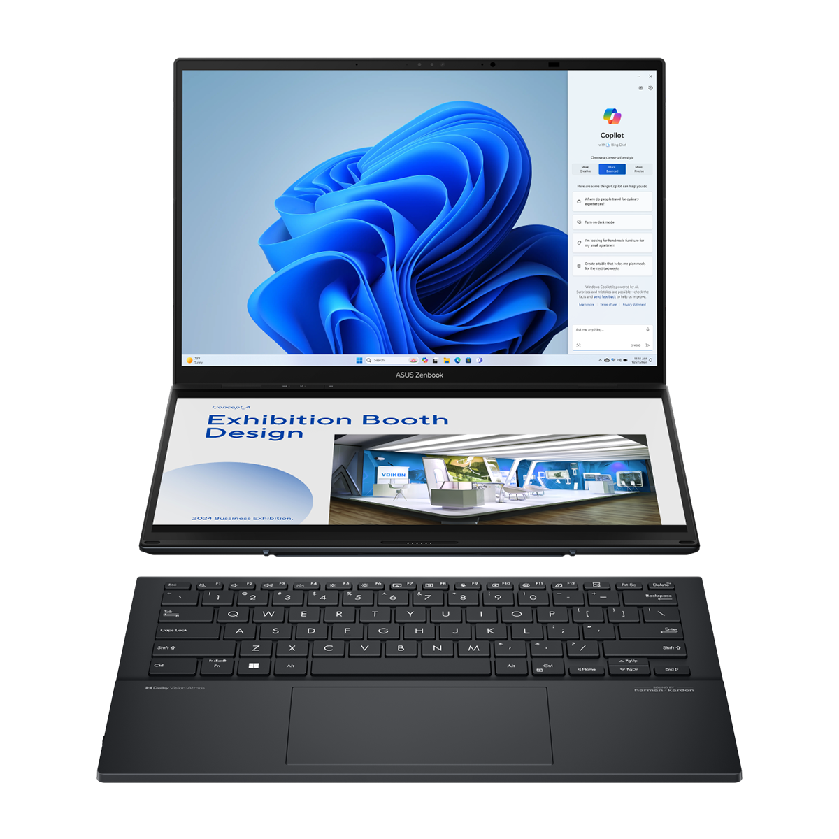 لپ تاپ ایسوس 14 اینچی مدل Zenbook Duo UX8406MA Ultra 9 185H 32GB 1TB