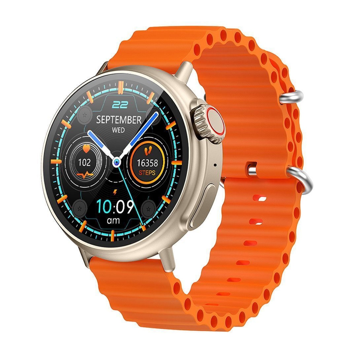 ساعت هوشمند هوکو مدل Y18-بدنه تیتانیوم بند نارنجی