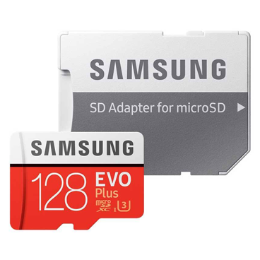 کارت حافظه microSDXC سامسونگ مدل Evo Plus کلاس 10 - ظرفیت 128 گیگابایت به همراه آداپتور SD