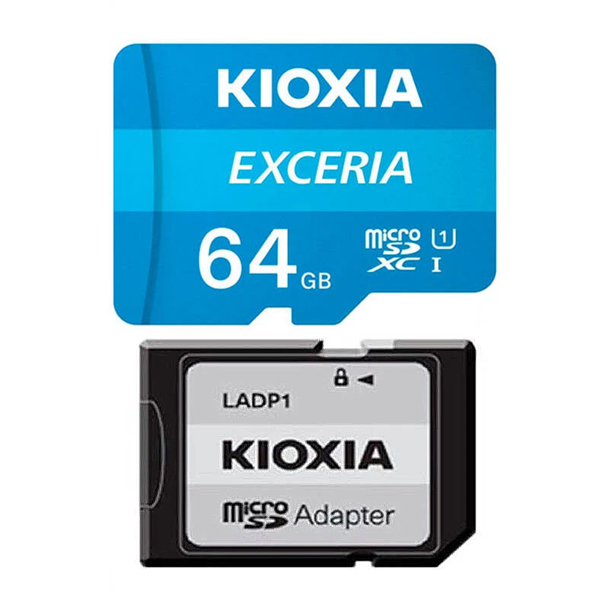 کارت حافظه microSDHC کیوکسیا مدل EXCERIA کلاس 10 استاندارد UHS-I U1 سرعت 100MBps ظرفیت 64 گیگابایت به همراه آداپتور SD