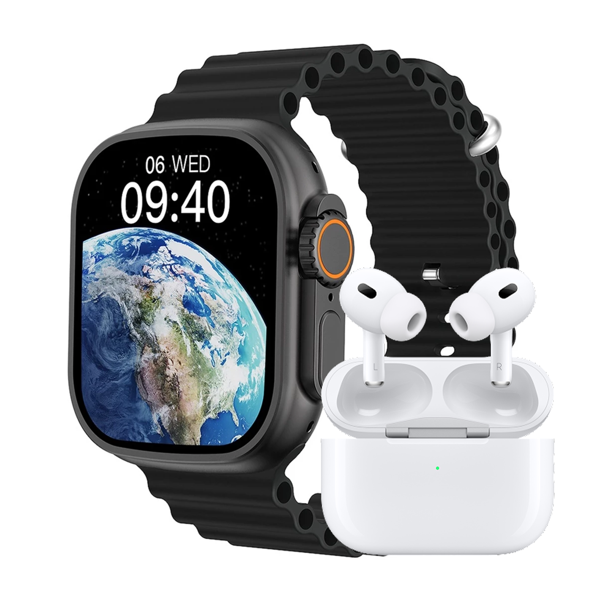 ساعت هوشمند ورنا مدل W49 Ultra به همراه هندزفری بلوتوثی مدل airpod pro