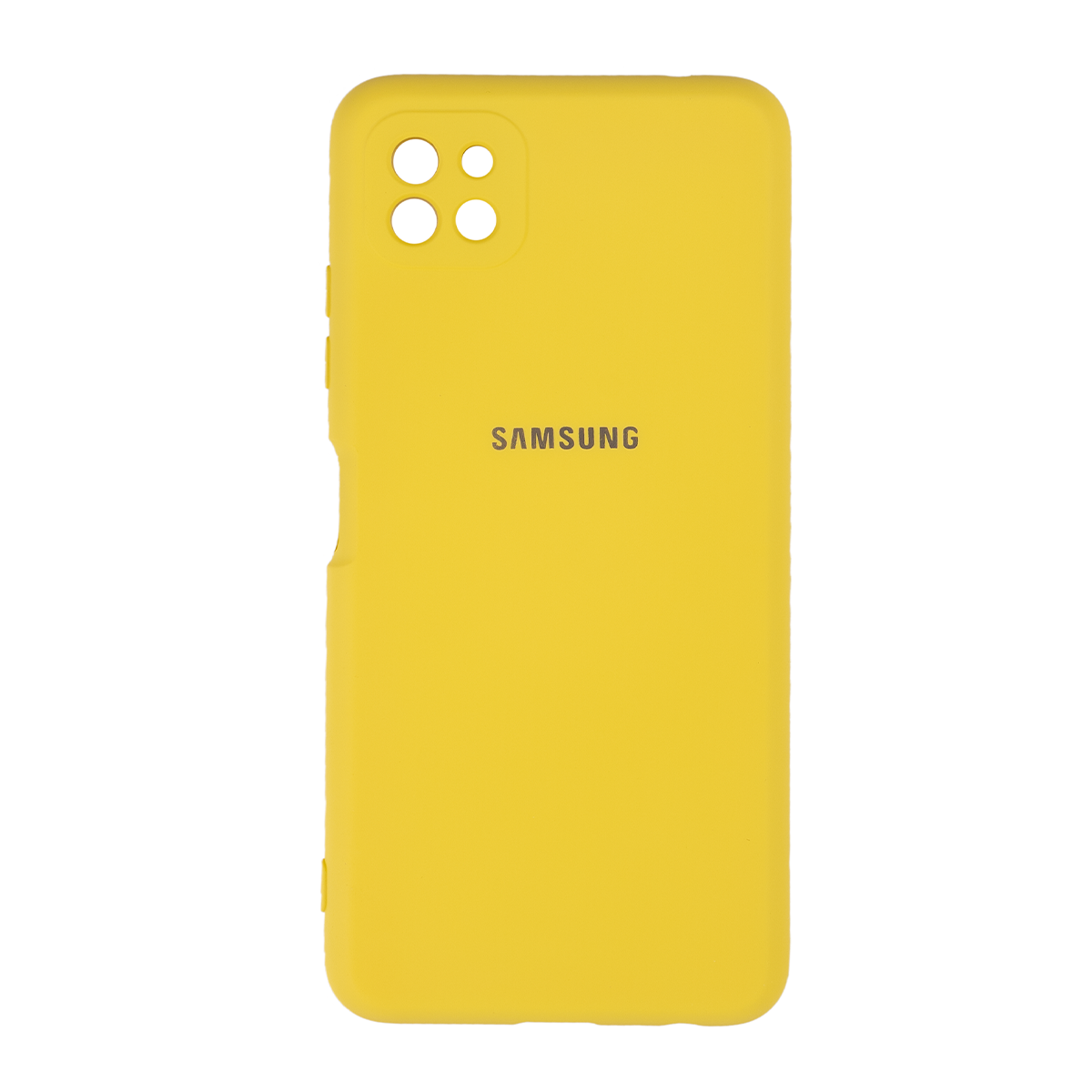 کاور سیلیکونی محافظ لنزدار مناسب برای گوشی سامسونگ Galaxy A22 5G-زرد