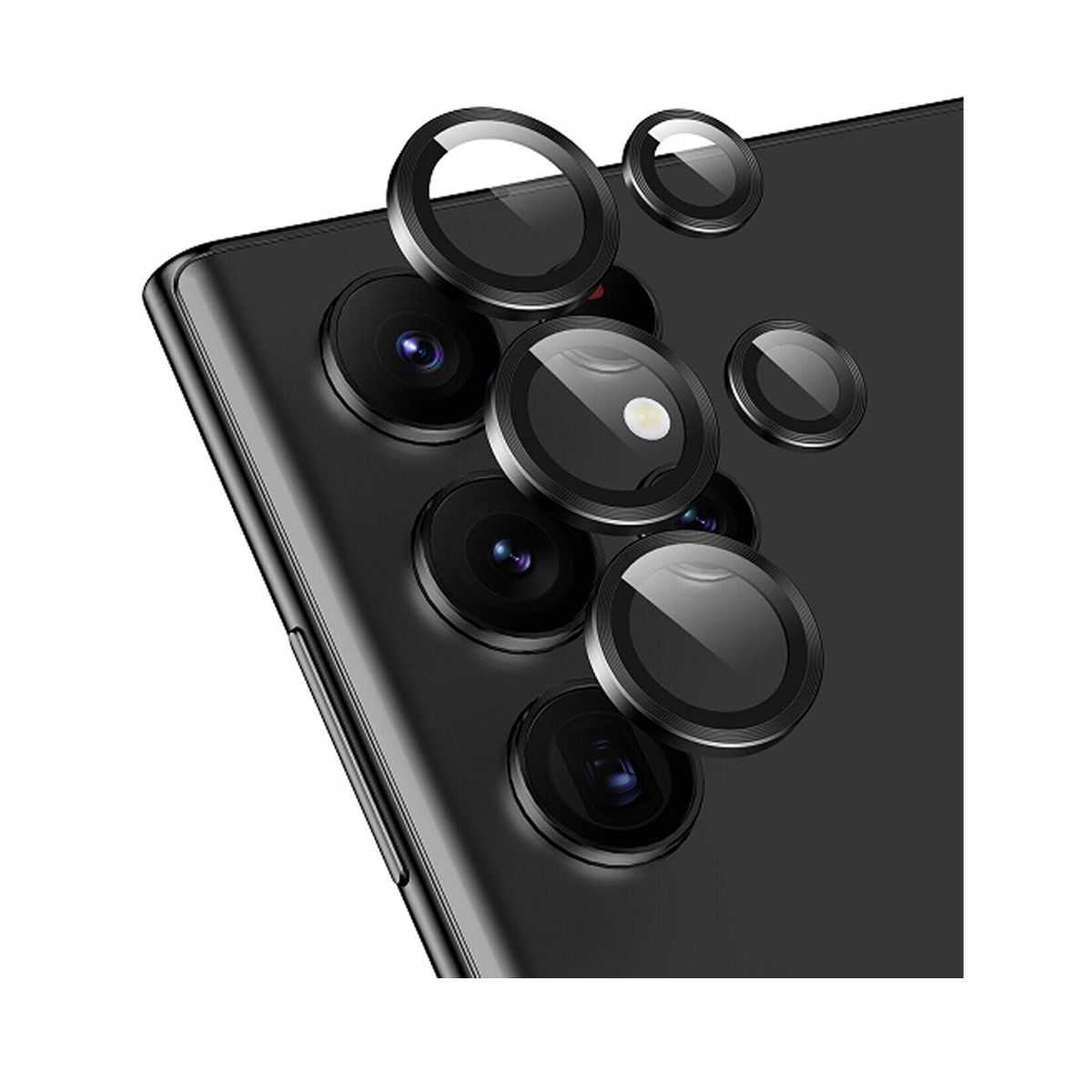محافظ لنز دوربین گوشی سامسونگ Galaxy S24 Ultra مدل تکی-مشکی