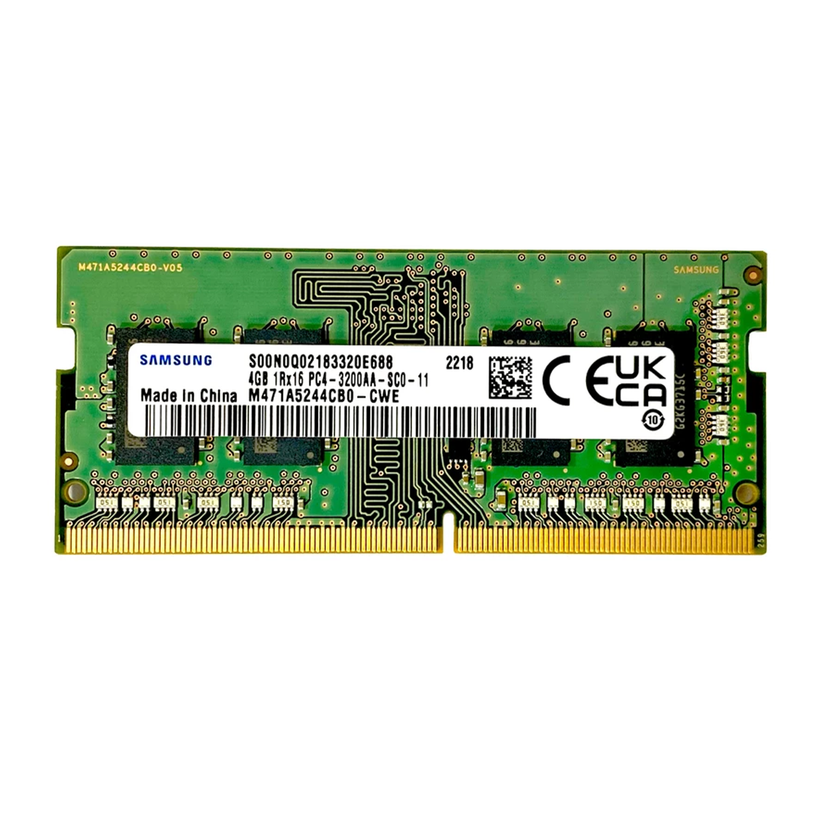 رم لپ تاپ DDR4 دو کاناله 3200 مگاهرتز CL22 سامسونگ مدل M471A5244CB0 ظرفیت 4 گیگابایت-سبز