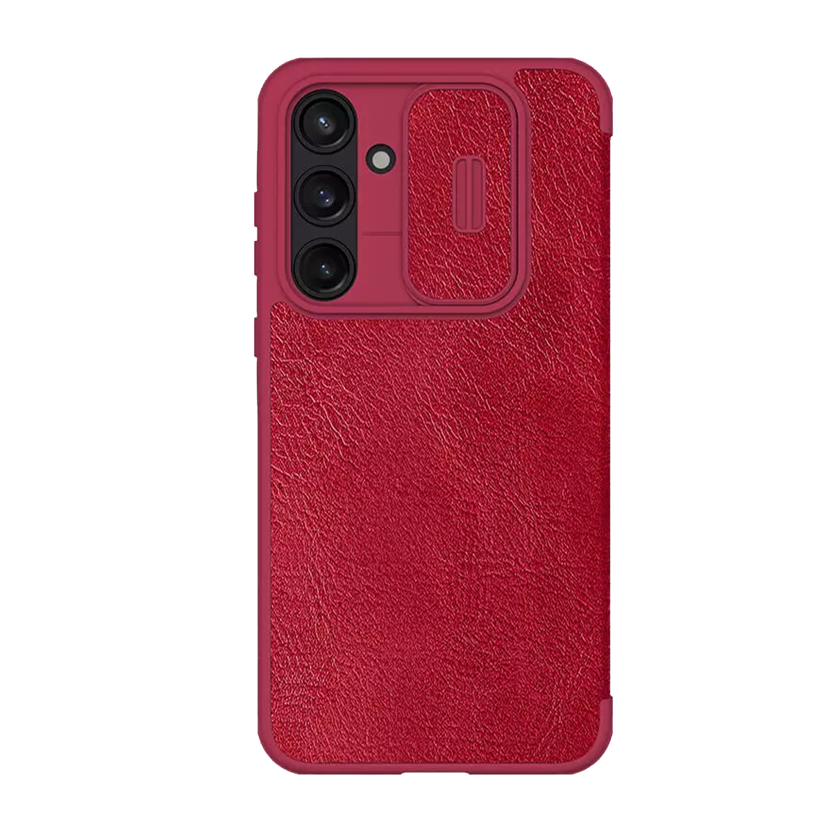 کاور گوشی سامسونگ Galaxy A55 نیلکین مدل Qin Pro Series Leather case-قرمز