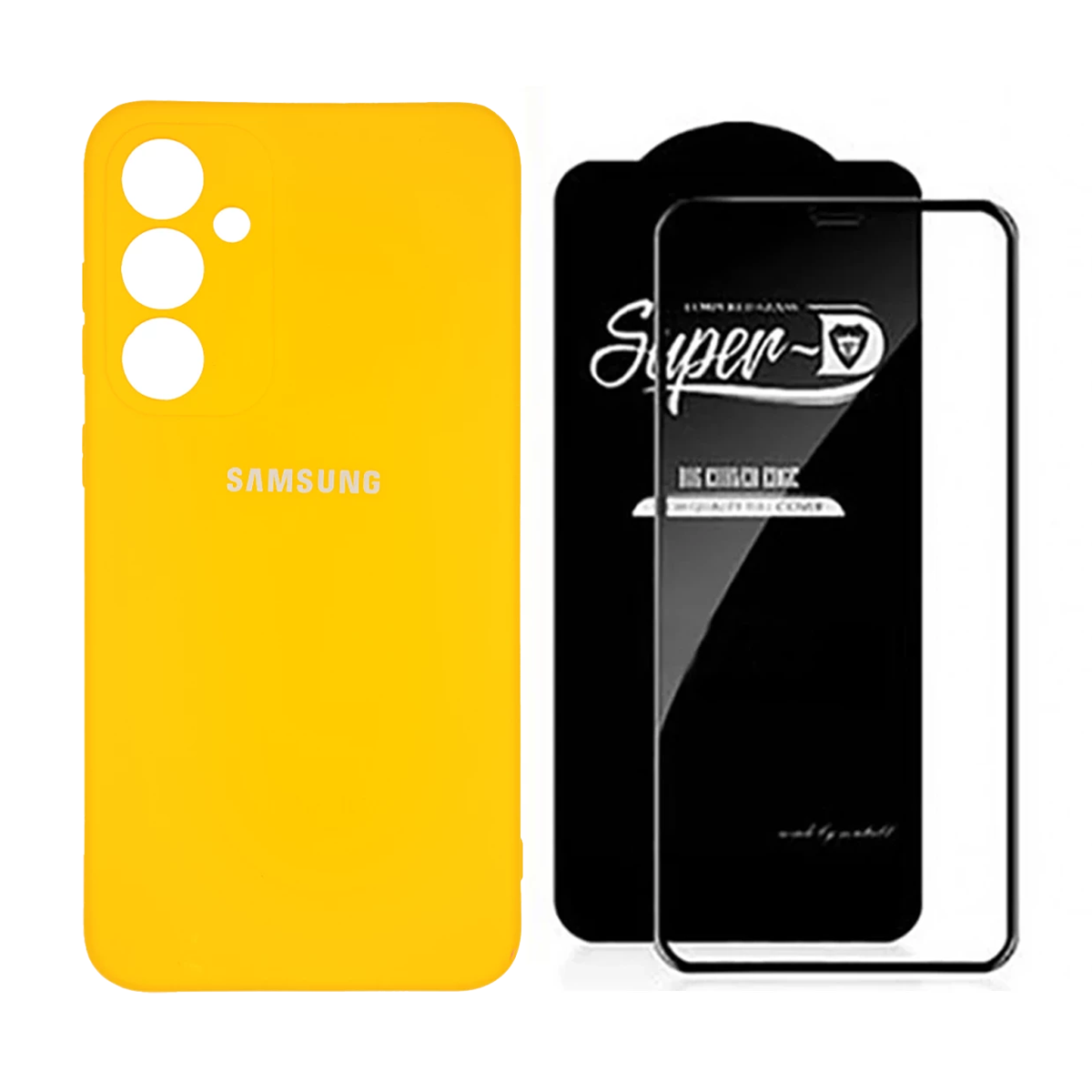 کاور گوشی سامسونگ Galaxy S23 FE مدل سیلیکونی به همراه گلس مدل Super D